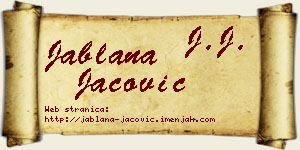 Jablana Jačović vizit kartica